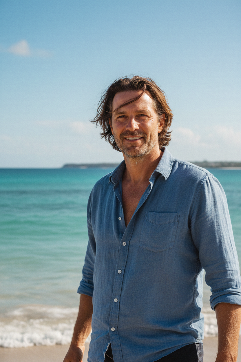 Reseña - Hombre en la playa